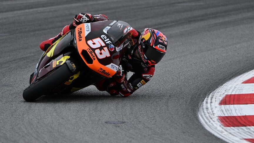 Milli motosikletçi Deniz Öncü, Moto2 Hollanda yarışını tamamlayamadı