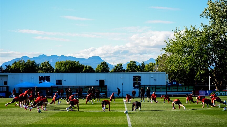 A Milli Futbol Takımı, Kanada'daki ilk idmanını yaptı