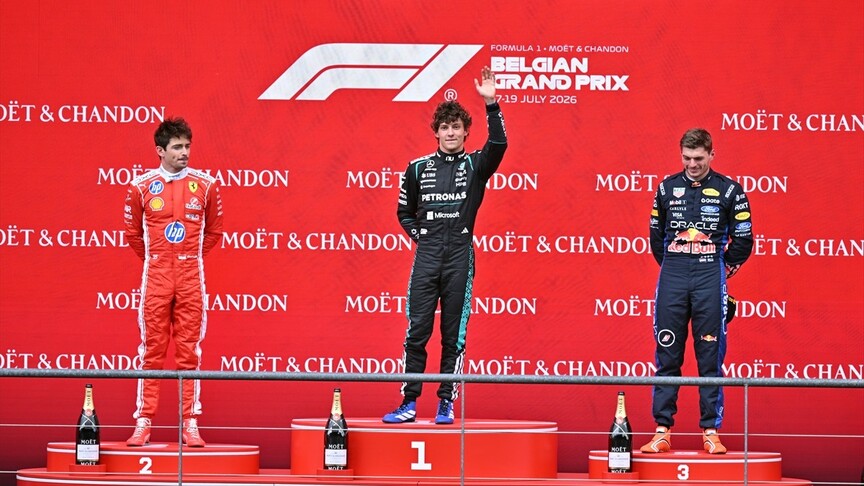 Formula 1'de sezonun 10. yarışı Belçika Grand Prix'sini Kimi Antonelli kazandı