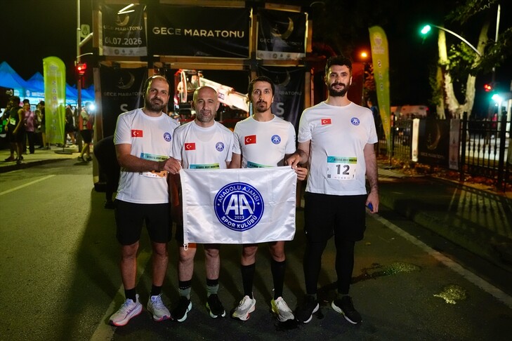İstanbul'da Gece Maratonu koşuldu