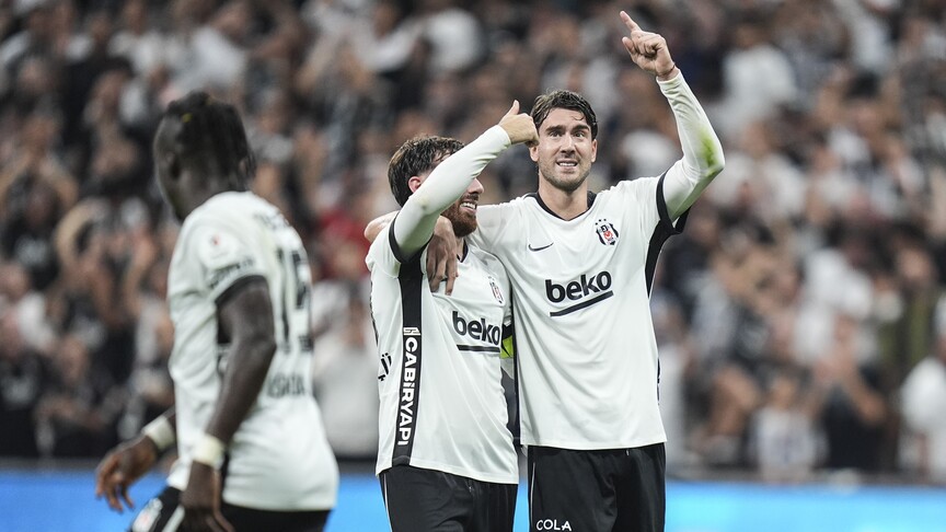 Vlahovic'in yıldızlaştığı maçta Beşiktaş farklı kazandı