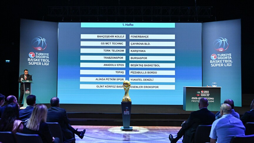 Türkiye Sigorta Basketbol Süper Ligi'nin 2026-2027 sezonu fikstür çekimi yapıldı